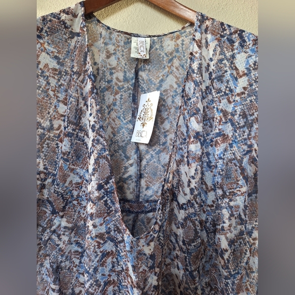 NWT Becca Womens Swimwear Cover Up Tunic Snake Print Size M/L - Picture 5 of 7